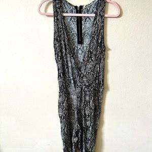Snake print jumpsuit. Size medium.